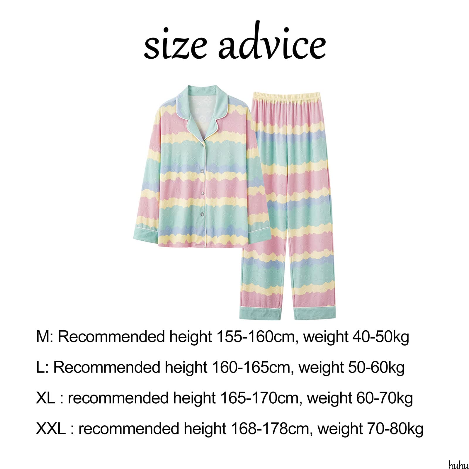 Women's Button Up Cotton Pajama Set - Soft Long Sleeve Sleepwear for Spring, Summer & Fall | Lightweight Lounge Pjs for Comfortable Nights & Relaxing at Home