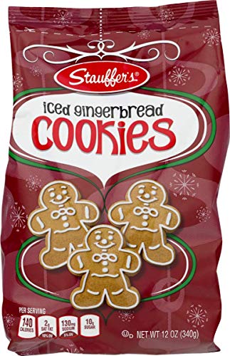 Stauffer's Holiday Cookies - Iced Gingerbread, Holiday Shortbread & White Fudge Variety Pack (3 Bags, 12 oz Each) | Perfect for Christmas Gifts, Party Snacks & Festive Desserts