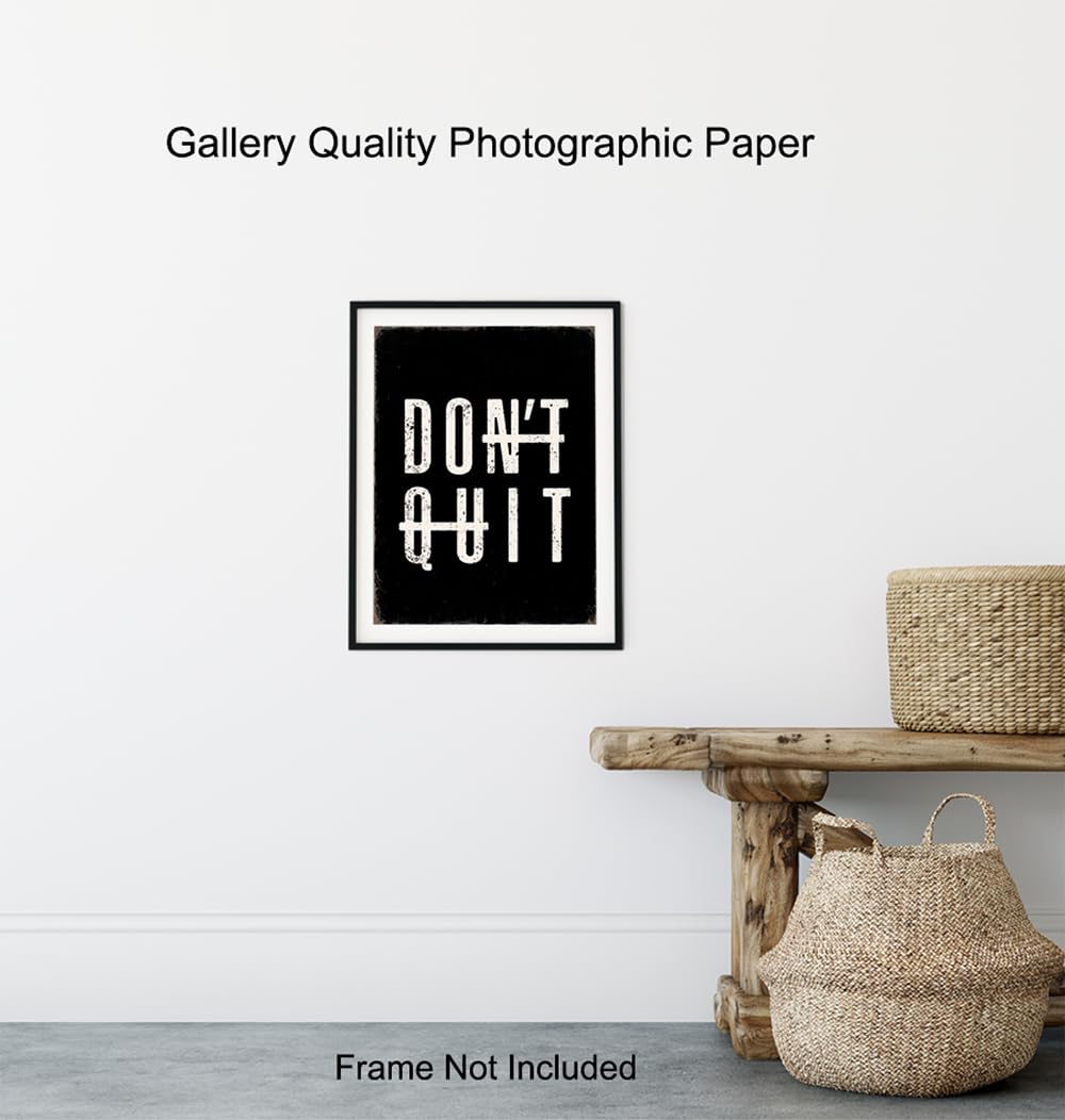 Motivational Wall Art for Office & Gym - Rustic Decor for Men