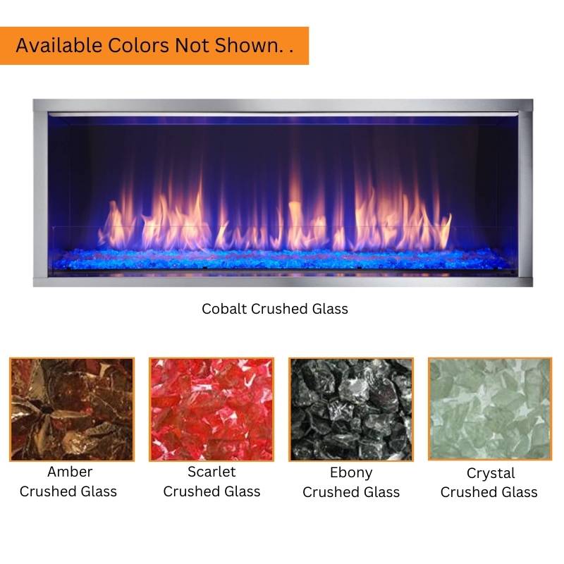 48 Inch Majestic Lanai Outdoor Linear Vent-Free Gas Fireplace - Perfect for Patio, Deck, and Backyard Relaxation