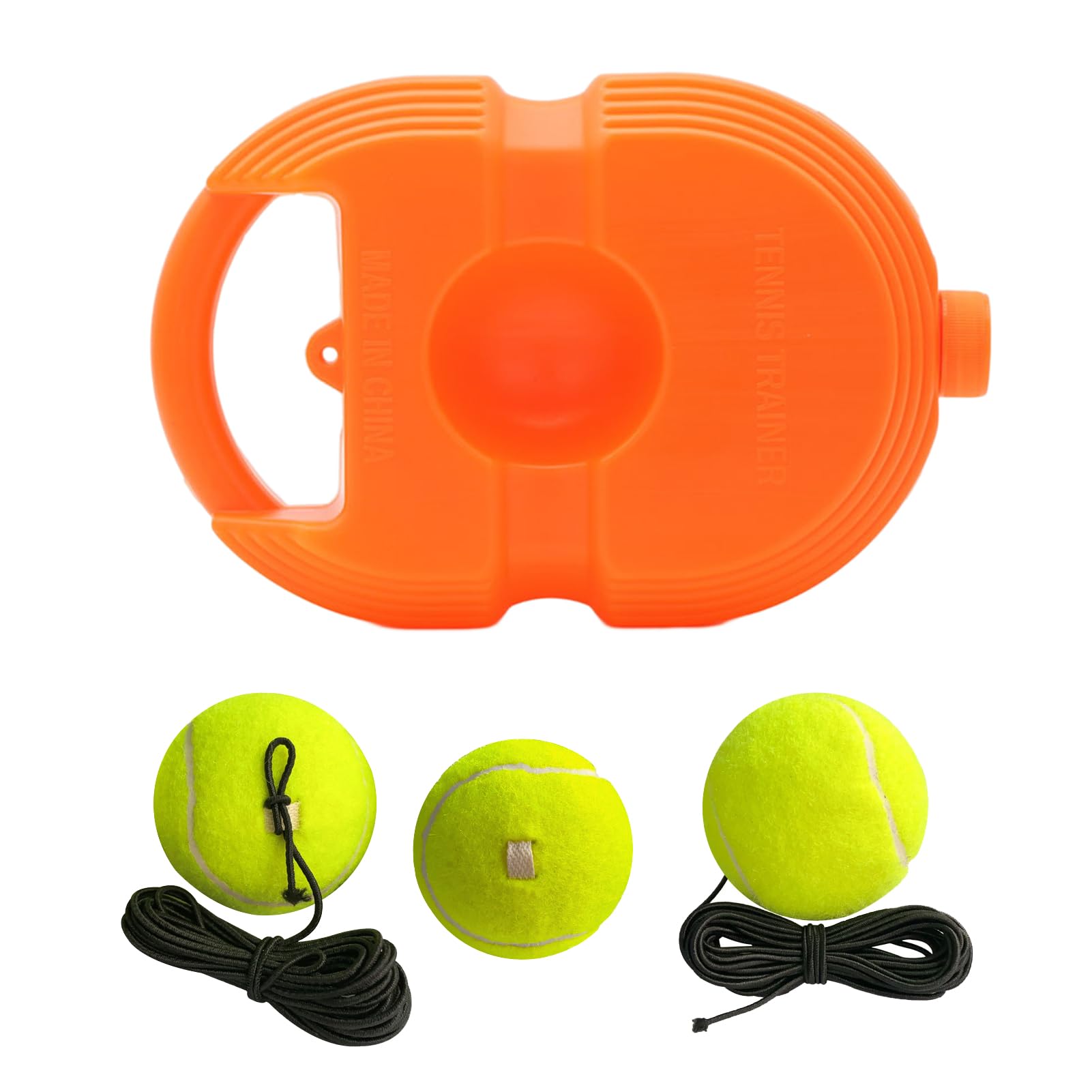 Portable Tennis Trainer Rebound Ball with 3 String Balls - Solo Tennis Training Equipment for Beginners | Perfect for Backyard Practice, Self-Training & Improving Tennis Skills