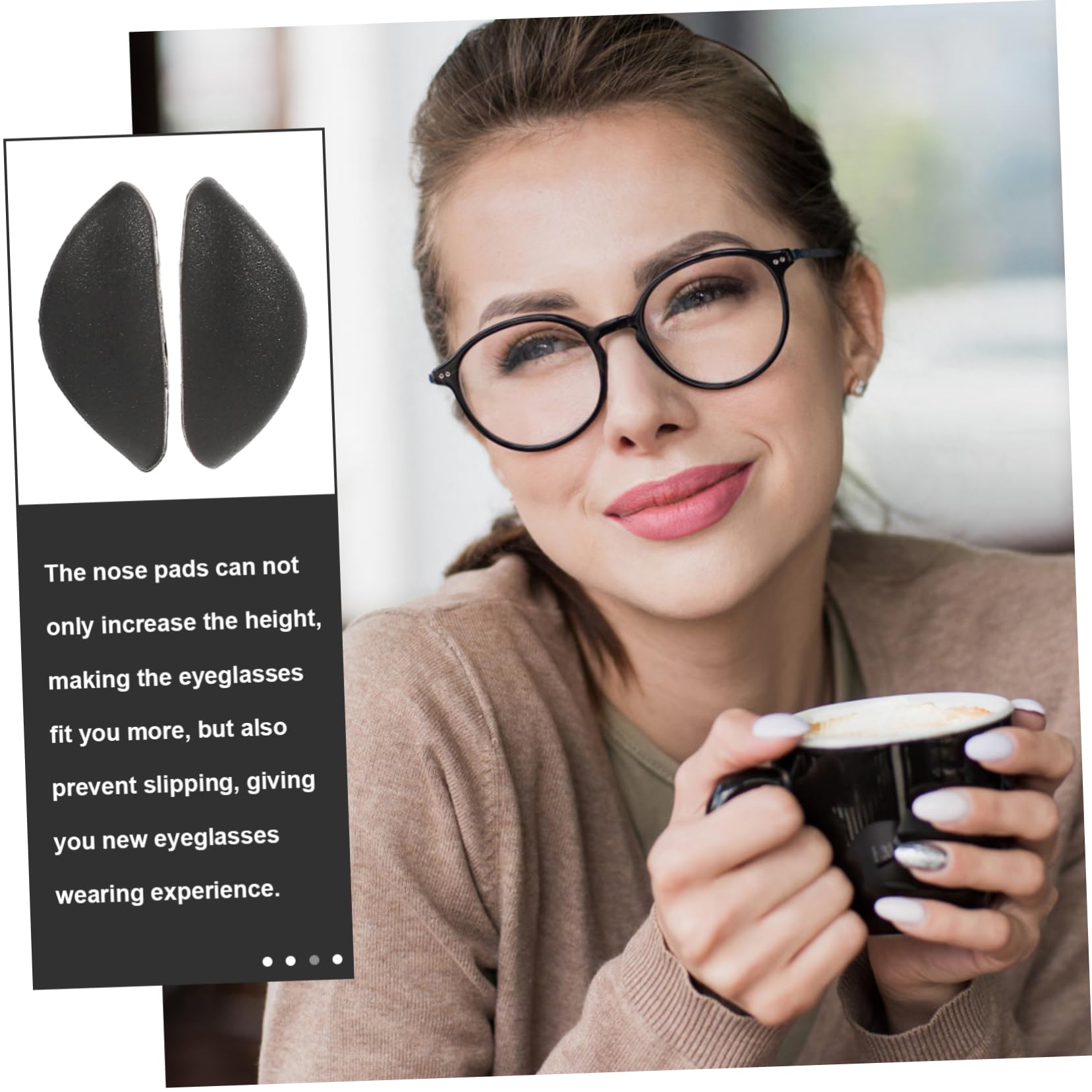 10 Pairs Silicone Nose Pads for Glasses - Soft Comfortable Eyewear Nose Cushions - Replacement Nose Pads for Eyeglass Frames Repair - Perfect for Reading, Computer Use and Daily Wear