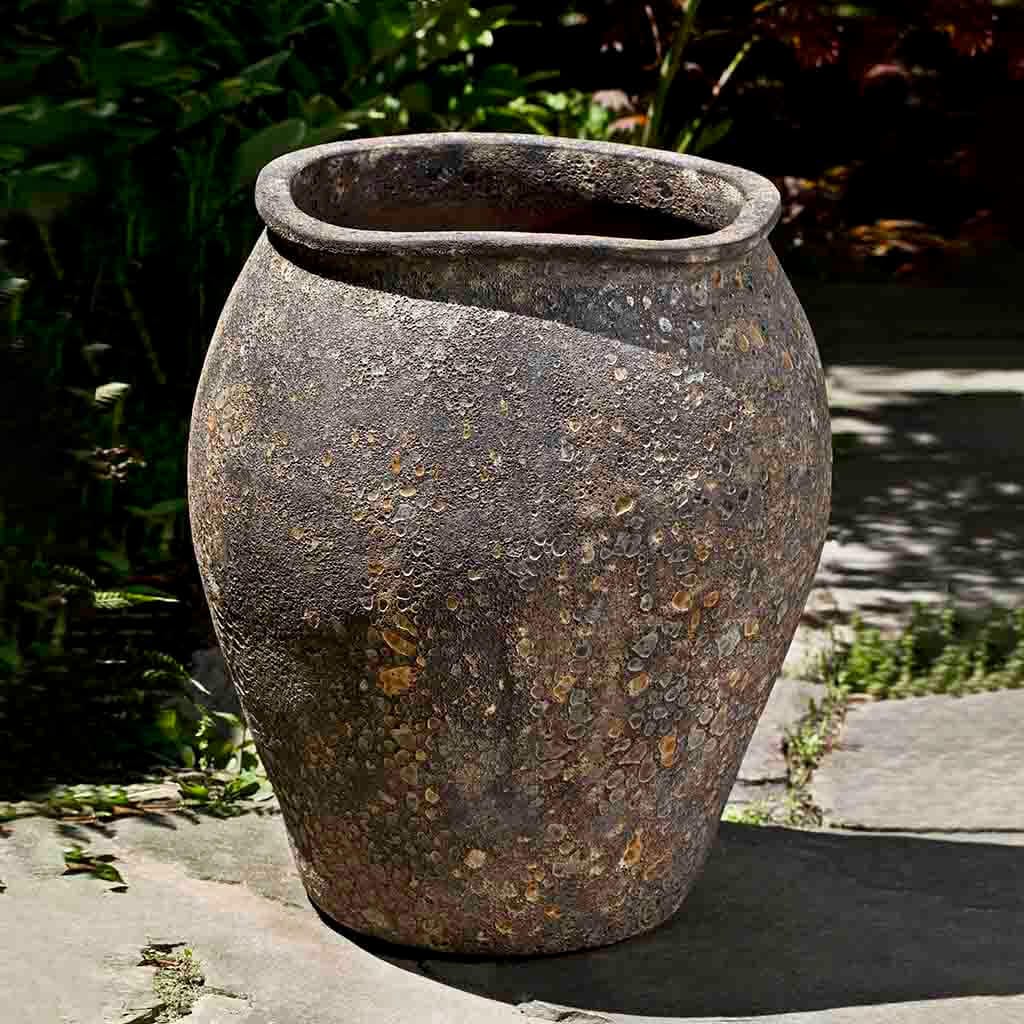 Campania International Cardenas Jar in Angkor - Handcrafted Ceramic Vase for Home Decor, Wedding Centerpiece & Garden Accent - Perfect for Boho, Farmhouse & Mediterranean Style Interiors