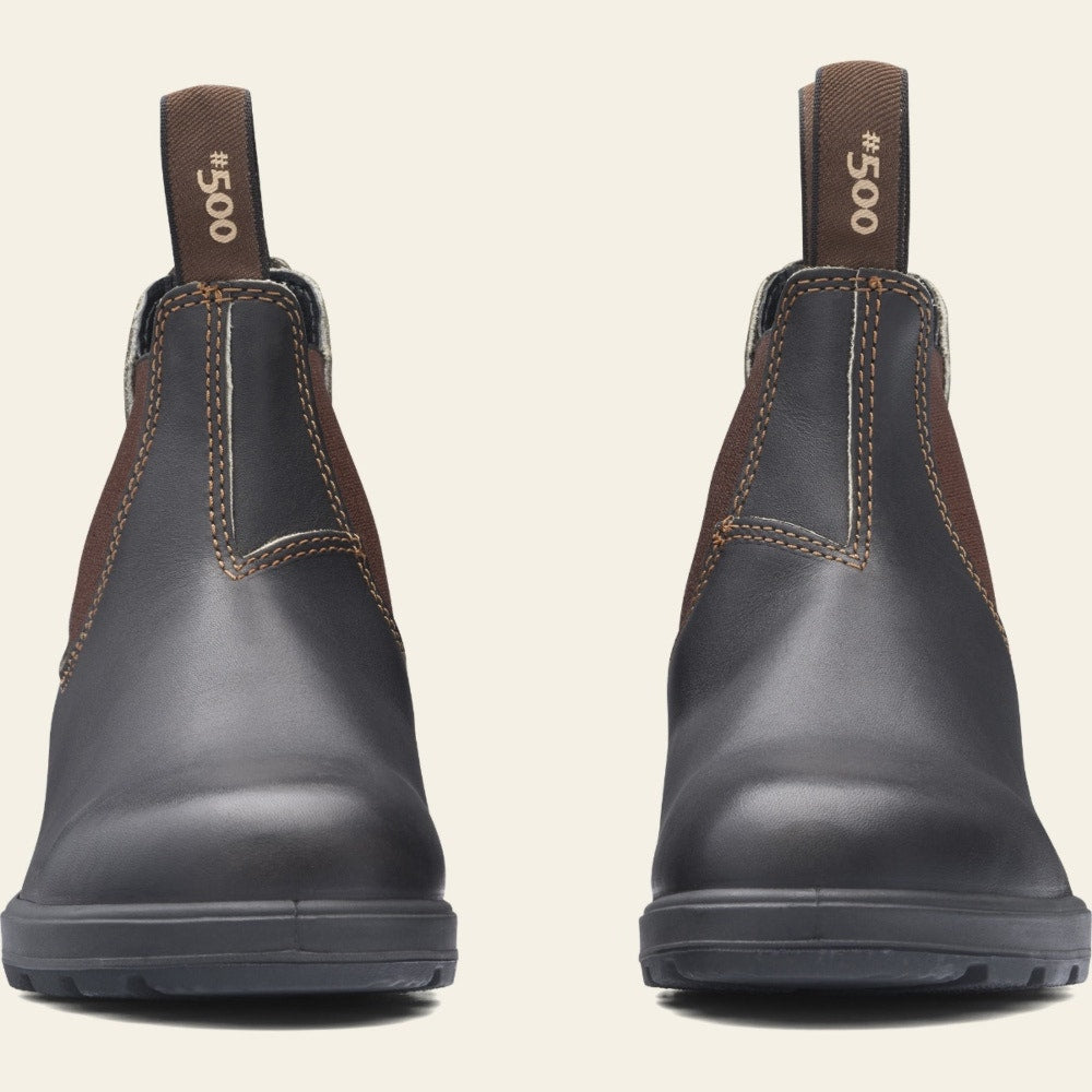 Blundstone Original 500 Chelsea Boots for Men & Women - Waterproof Leather Ankle Boots in Stout Brown - Perfect for Outdoor, Work & Casual Wear