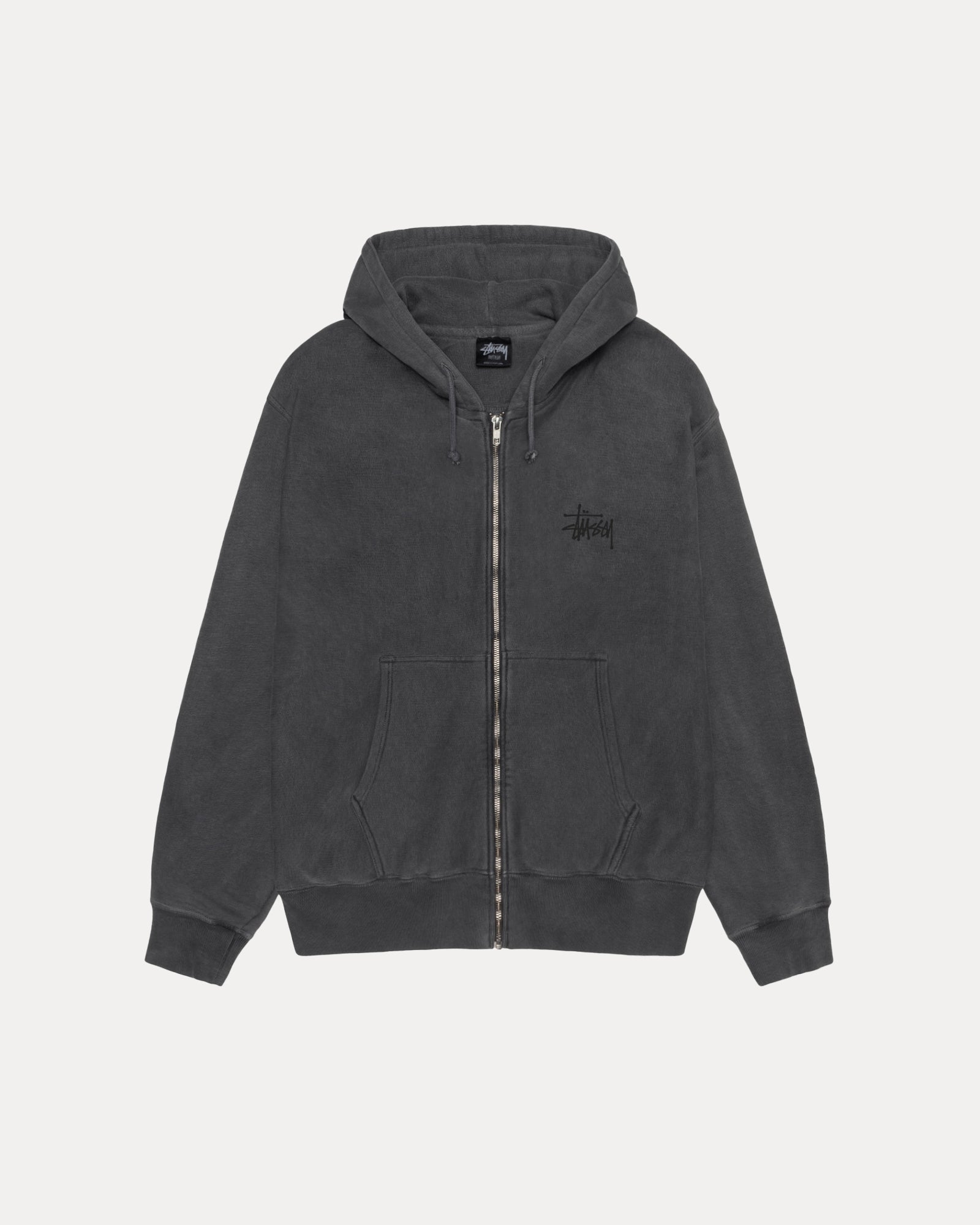 Stüssy Pigment Dyed Zip Hoodie for Men & Women | Casual Streetwear Pullover for Everyday Wear | Perfect for Gym, Outdoors & Urban Fashion