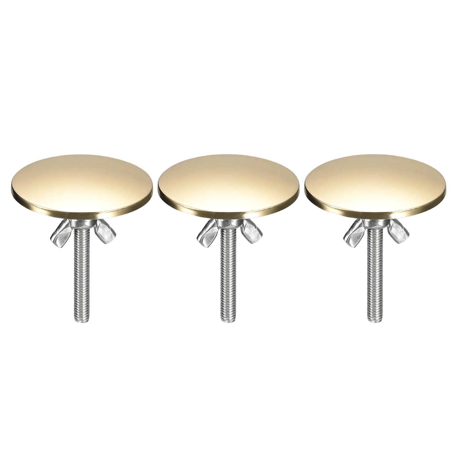 3Pcs Zinc Alloy Kitchen Sink Hole Covers - Faucet & Soap Dispenser Hole Covers for Washbasin Countertop Space Saving (Champagne Gold) | Perfect for Bathroom, RV, Laundry Room & Kitchen Renovation