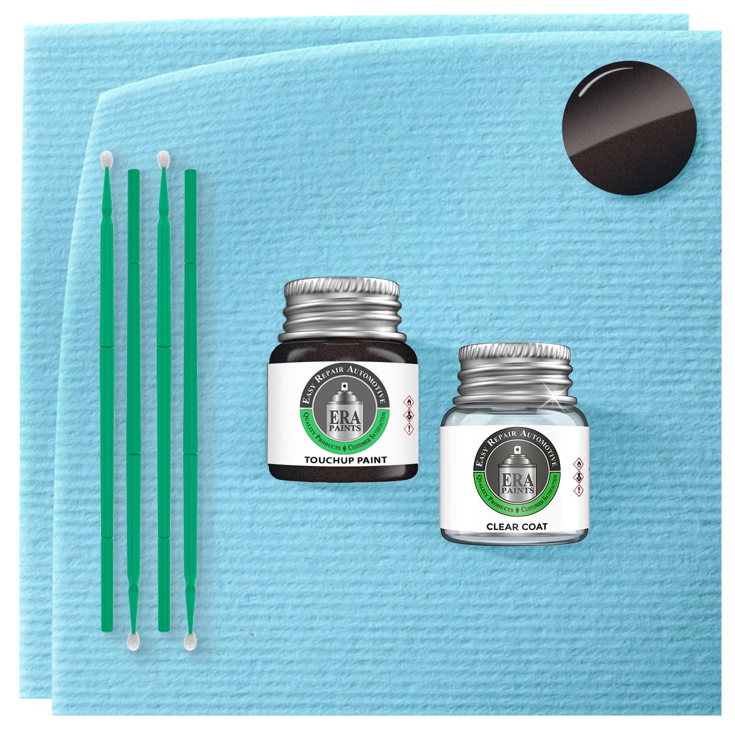 ERA Paints 289 - Espresso Black Metallic Touch Up Paint for SAAB Vehicles | Exact Color Match | Automotive Scratch Repair Kit | Perfect for Minor Scratches, Chips & Paint Damage
