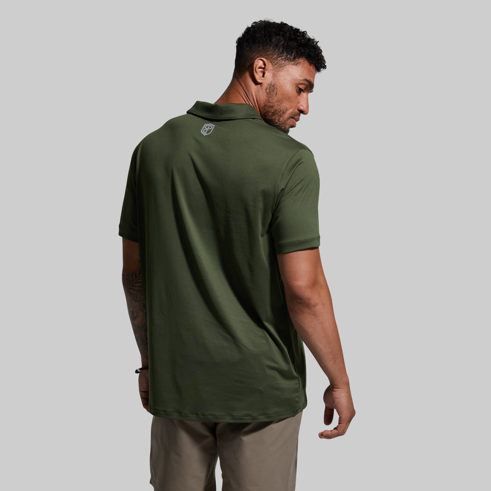 Men's Athleisure Polo Shirt - Tactical Green - Comfortable & Stylish Casual Wear for Gym, Work & Outdoor Activities