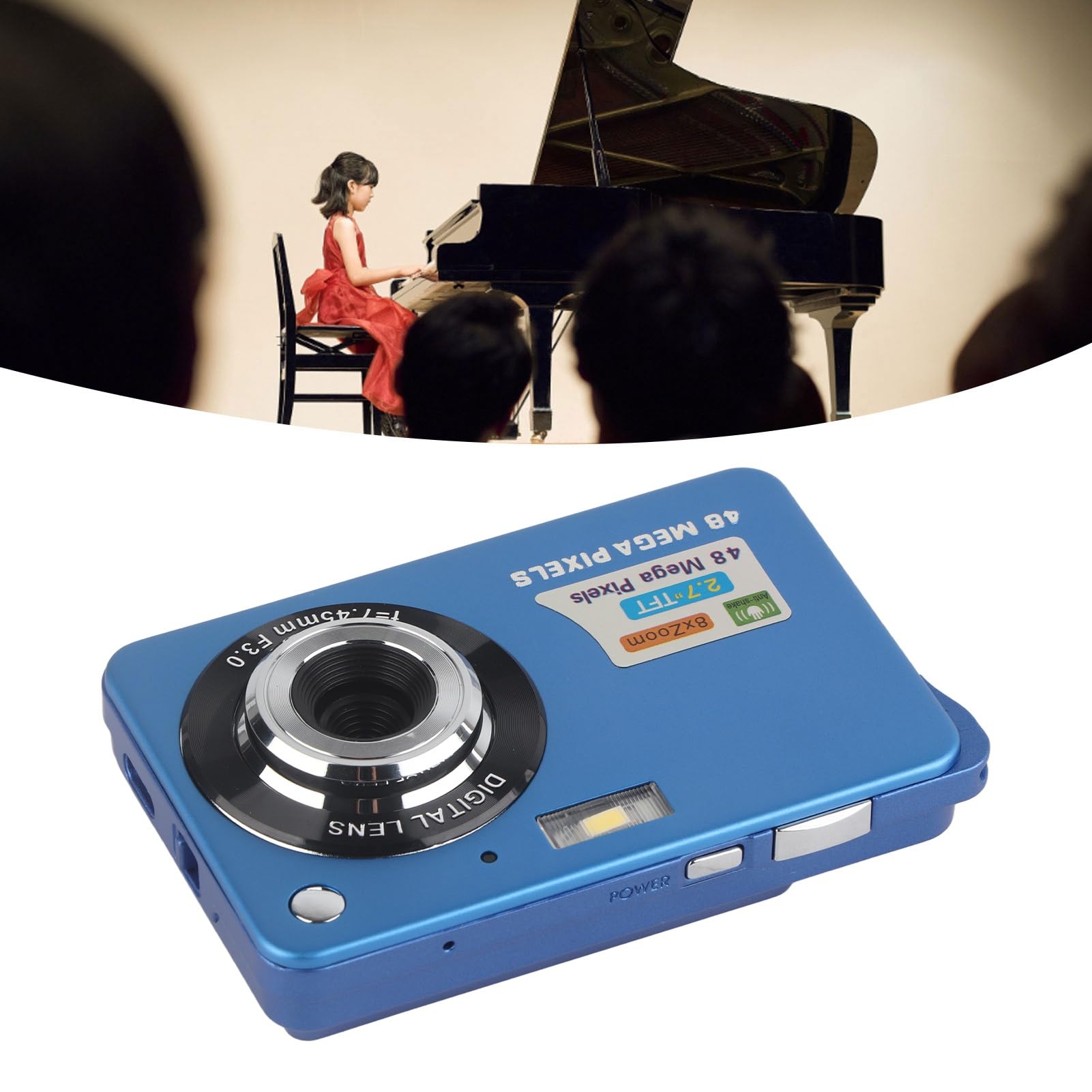 4K 48MP Digital Camera with 8X Zoom & 2.7