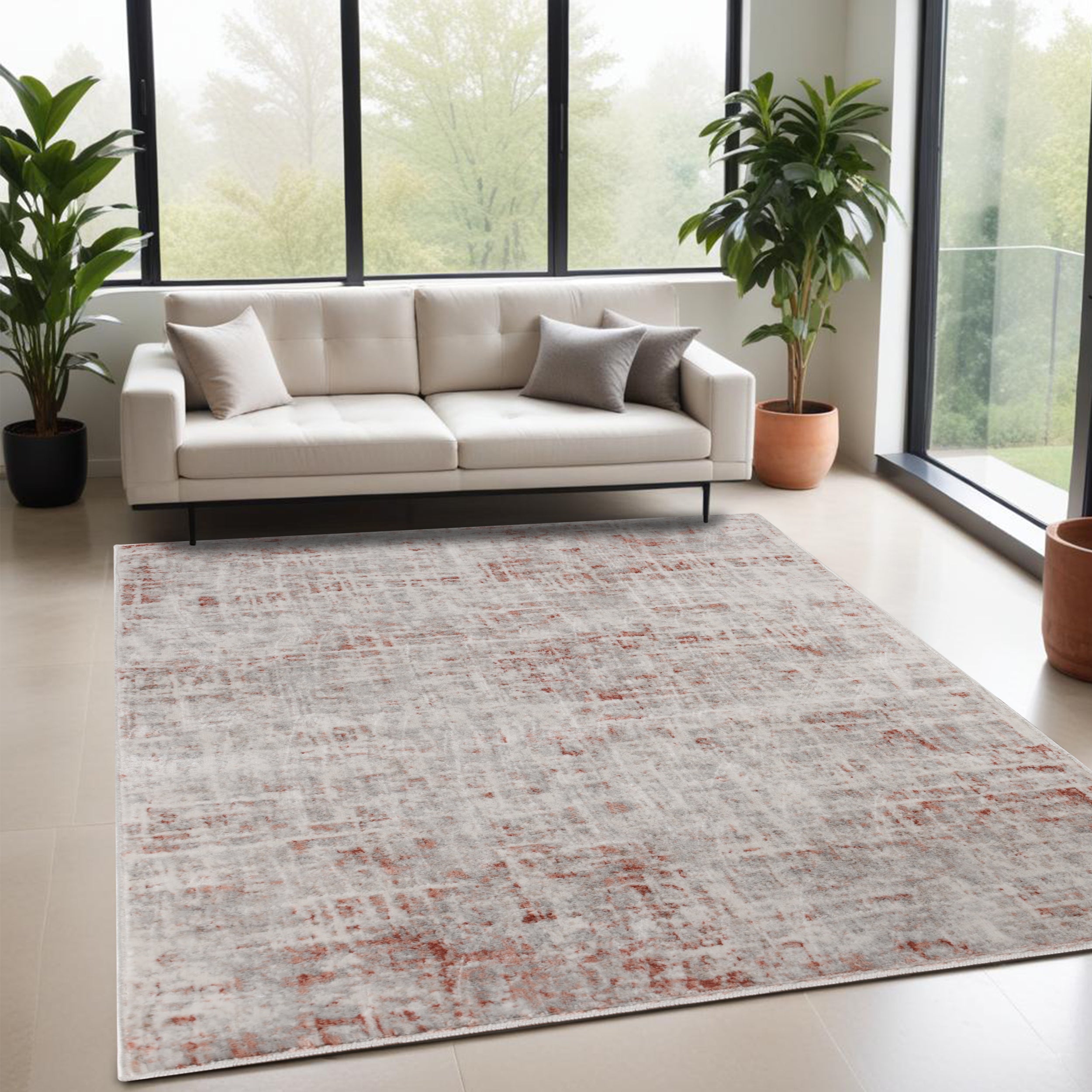 Stylish Acer Distressed Contemporary Abstract Modern Indoor Area Rug or Runner - Perfect for Living Room, Bedroom, and Home Decor