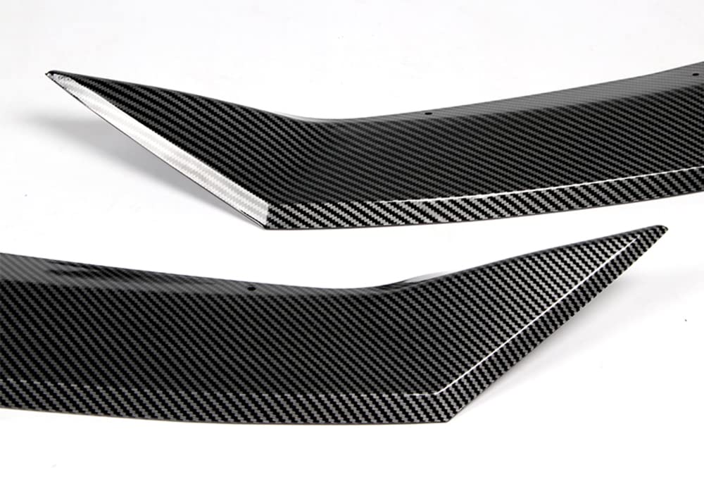 Carbon Fiber ABS Front Bumper Lip Spoiler for 2020-2021 Toyota Corolla LE/XLE - Body Kit Splitter, Chin Spoiler, Painted Finish | Enhances Aerodynamics & Sporty Look for Street Racing & Car Shows