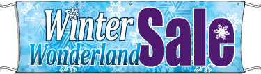 Giant Outdoor Banner for Winter Wonderland Sale - Durable Vinyl Sign for Holiday Promotions, Christmas Events & Storefront Decorations