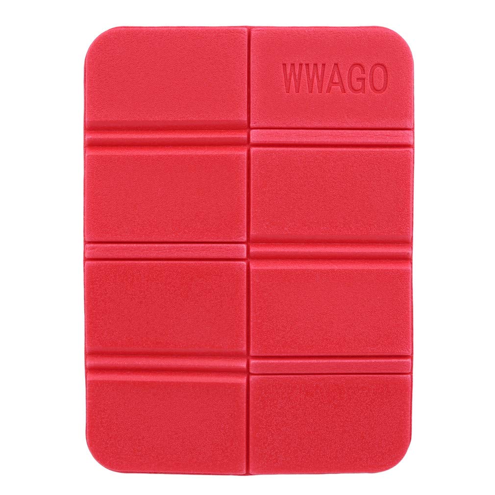 Foldable Outdoor Camping Mat - Waterproof XPE Cushion Seat for Picnic, Beach & Hiking - Portable Travel Chair Pad (Red) - Perfect for Camping, Backpacking, and Outdoor Adventures