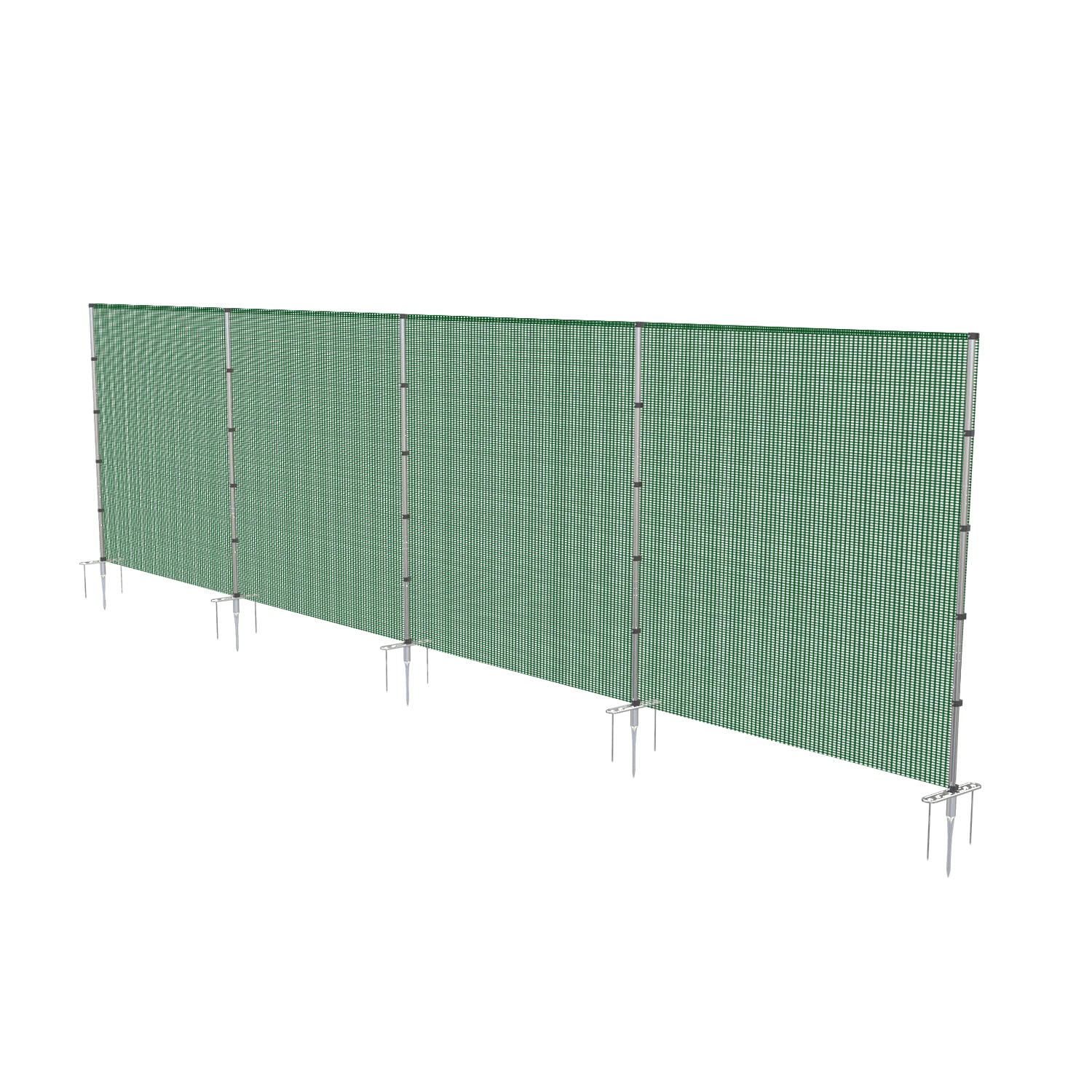 Coarbor 6'x20' Removable Outdoor Fence Panel - Heavy Duty Pool Barrier, Dog & Chicken Yard Fencing with Spikes Poles, Garden Border Protection (Green) | Perfect for Backyard Security, Pet Containment & Vegetable Garden Protection