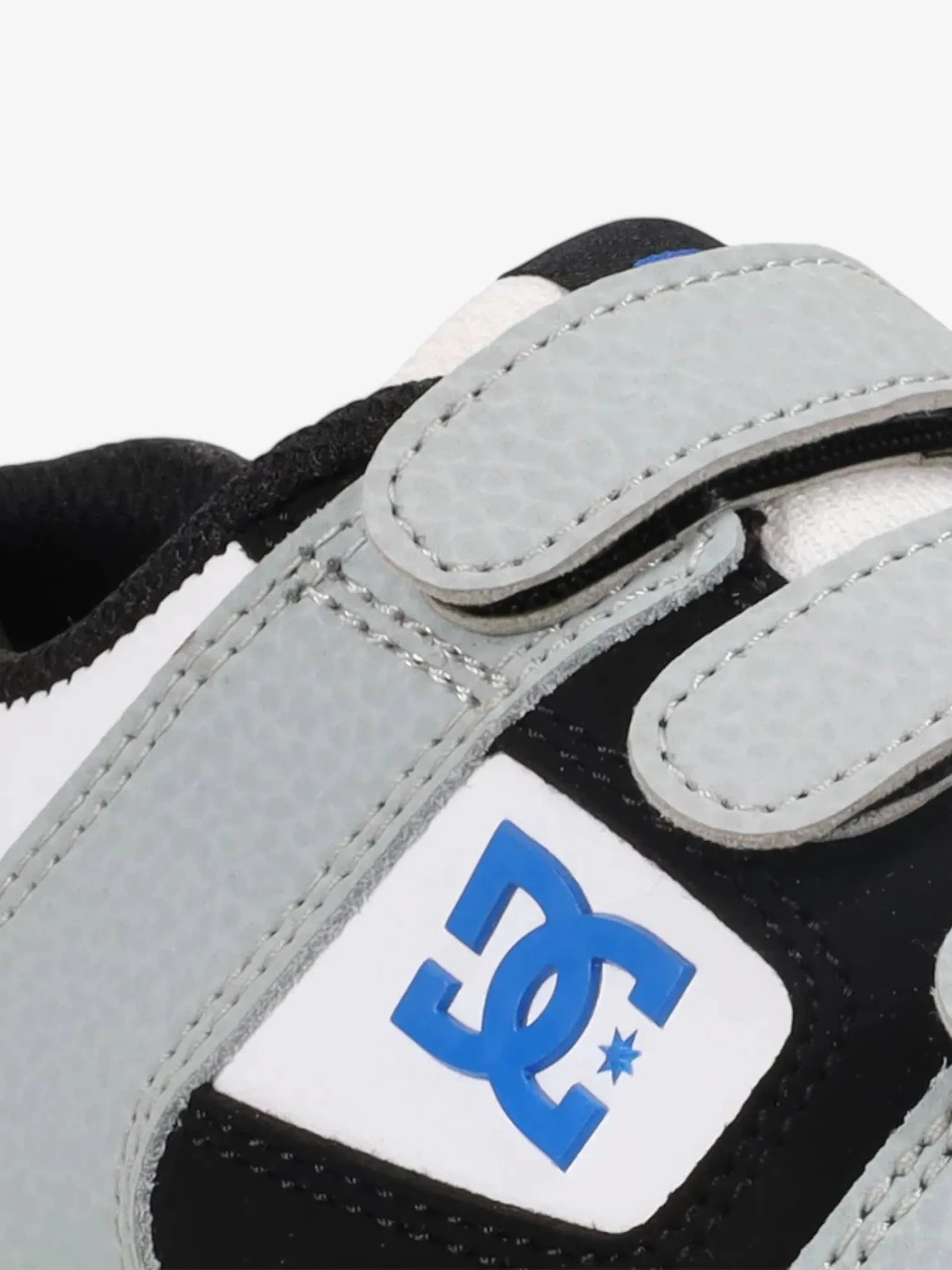 DC Pure V Kids' Sneakers - Gray, Black & Blue | Skate Shoes for Boys & Girls | Perfect for Skateboarding & Casual Wear
