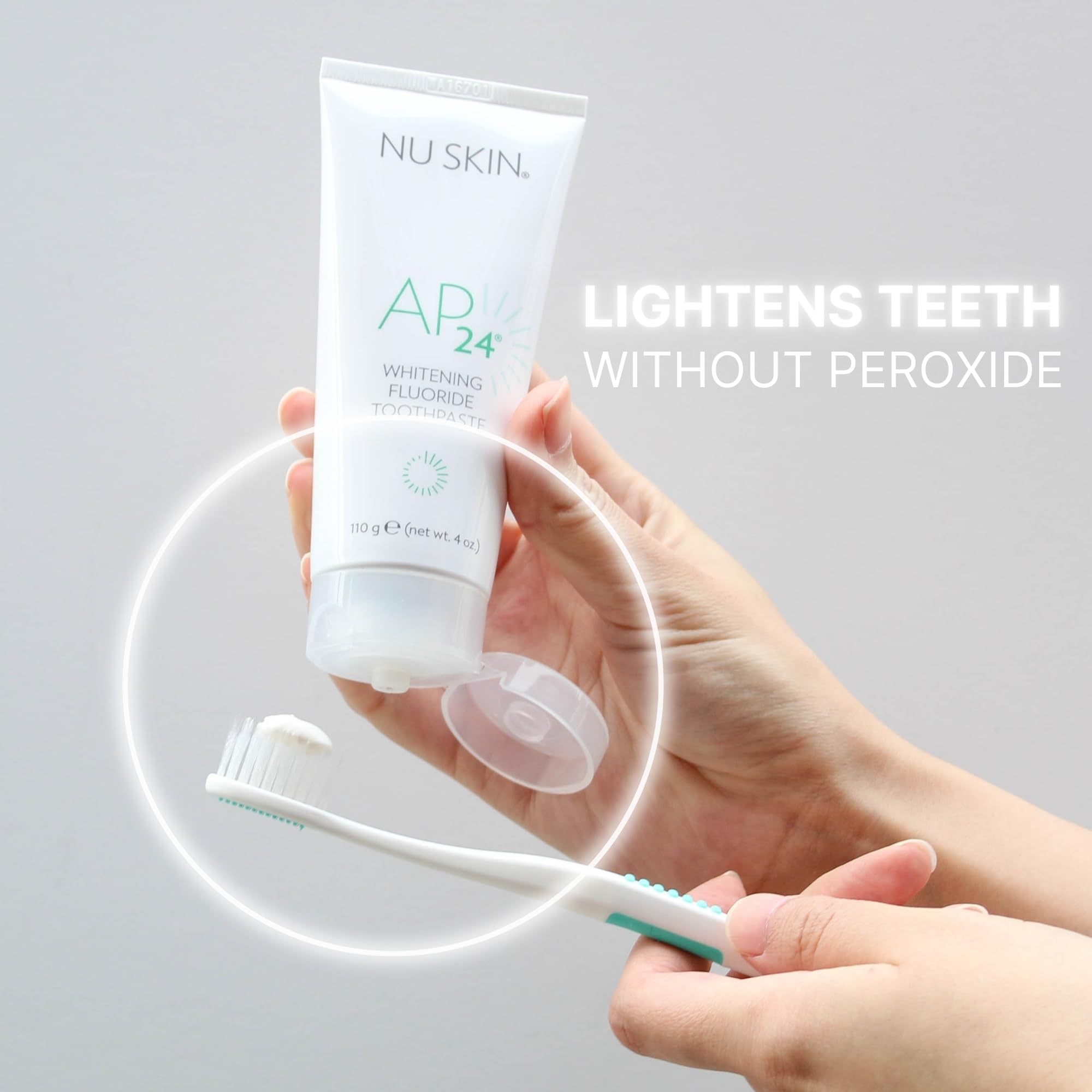 Nu Skin AP 24 Whitening Fluoride Toothpaste 4oz - Brightens & Whitens Teeth, Prevents Cavities with Vanilla Mint Flavor (1 Pack) - Perfect for Daily Oral Care & Stain Removal