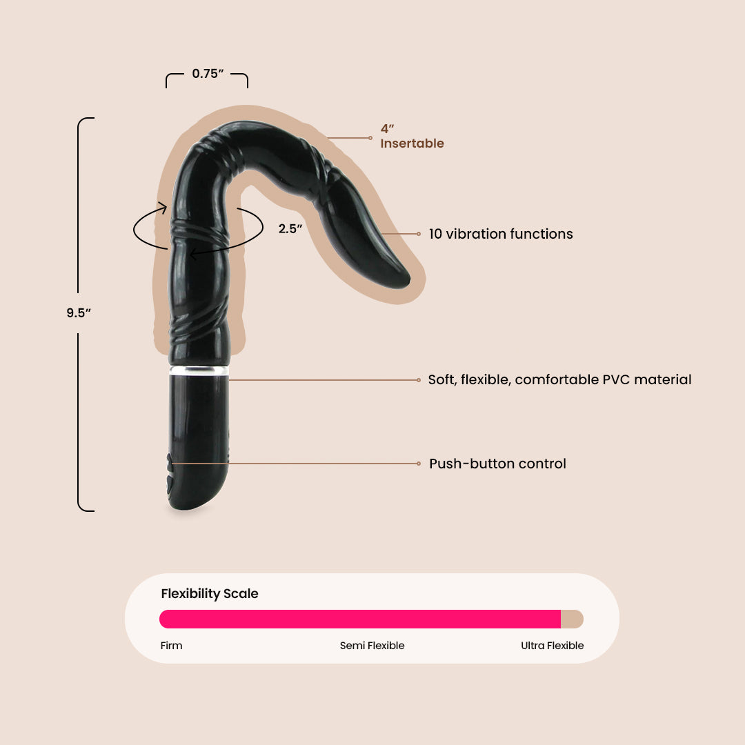 CalExotics 10-Speed Prostate Massager for Men - Powerful G-Spot Stimulator & Anal Vibrator - Perfect for Solo Play, Couples Use & Stress Relief