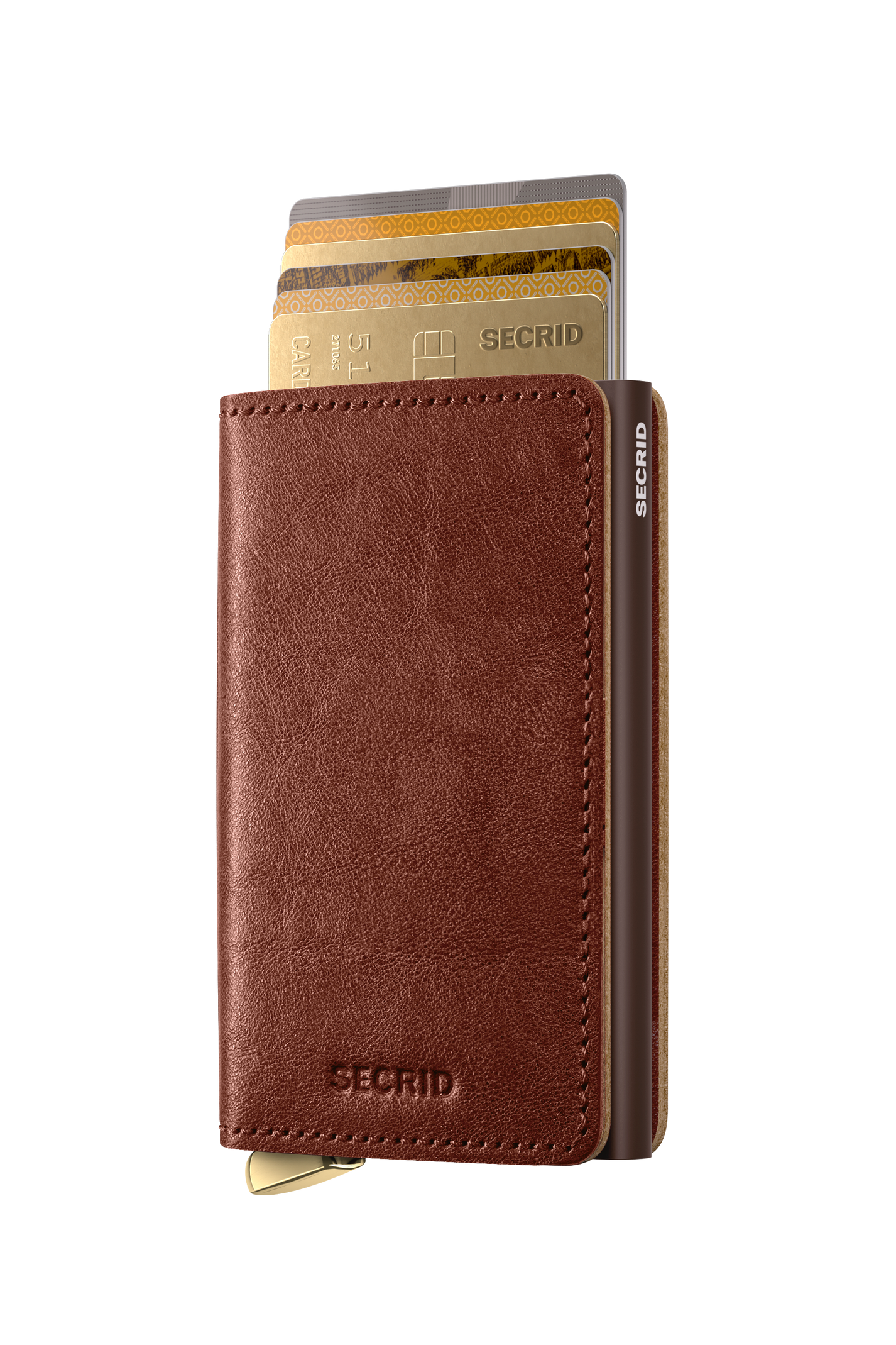 SECRID Premium Slim Wallet for Men - RFID Blocking Leather Card Holder - Basco Whiskey Brown - Perfect for Travel, Business & Everyday Carry