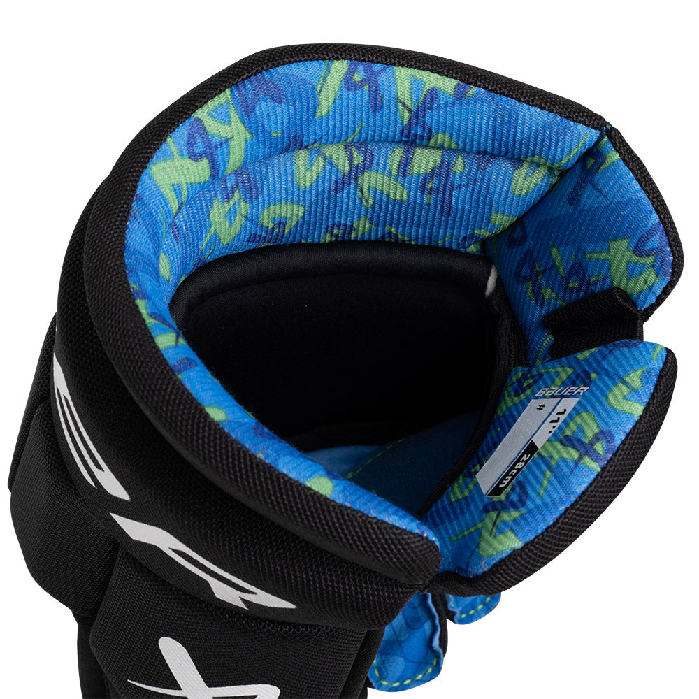 Bauer X 2024 Junior Ice Hockey Gloves - Youth Hockey Protective Gear for Boys & Girls - Perfect for Ice Skating, Hockey Practice & Games