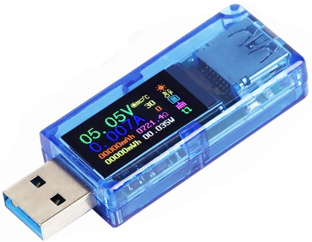 AiLi USB 3.0 Tester with IPS Display - Voltage & Current Meter for Chargers (3.7-30V 0-4A) - Perfect for Tech Testing & DIY Projects