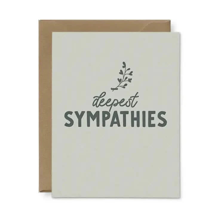 Deepest Sympathies Greeting Card - Handmade Floral Condolence Card for Funeral, Memorial & Loss - Perfect for Expressing Sympathy to Loved Ones