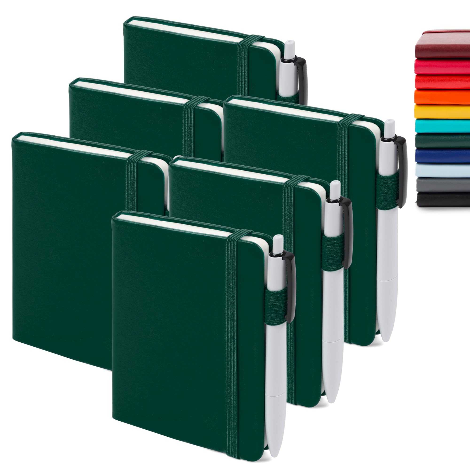 feela 6-Pack Mini Pocket Notebooks - A6 Size 3.5