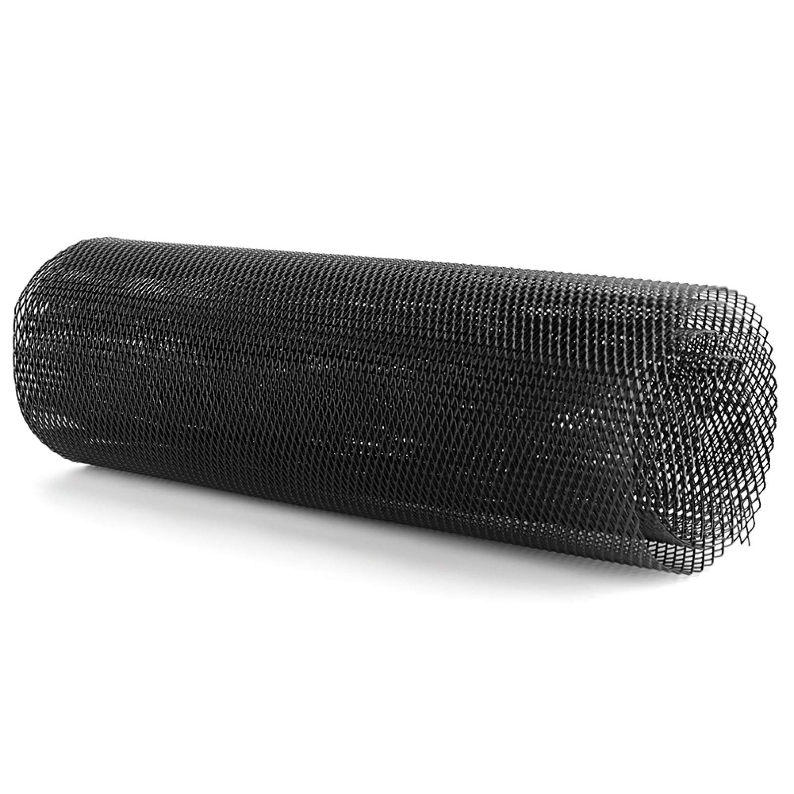Acouto 3x6mm Aluminum Alloy Car Grille Mesh - Universal Black Rhombic Grill for Body & Bumper | Perfect for DIY Car Modifications & Custom Vehicle Upgrades