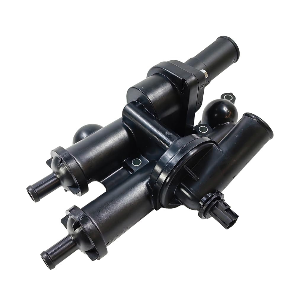 Thermostat Housing Assembly Kit with Sensor - Compatible with Chrysler 200 Sebring, Dodge Avenger Caliber Journey, Jeep Compass Patriot - OE# 68003582AB 902-319 4884571AB 55111016AD - Perfect for Engine Cooling System Repair & Maintenance