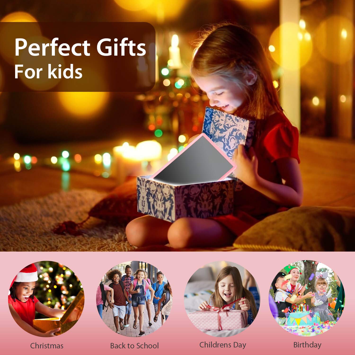 10 Inch LCD Writing Tablet for Kids - Colorful Electronic Doodle Board, Educational Drawing Pad Toy | Perfect Christmas & Birthday Gift for Boys & Girls Ages 3-9 | Great for Travel, Classroom & Home Learning Activities