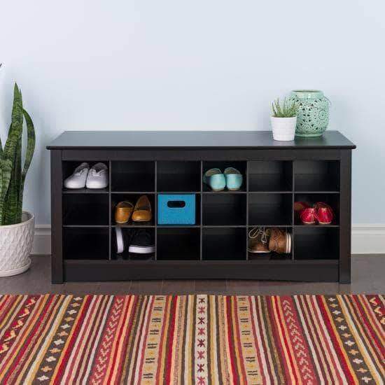 18 Inch Shoe Cubbie Bench - Storage Organizer with Multiple Size Options | Perfect for Entryway, Mudroom & Closet Organization