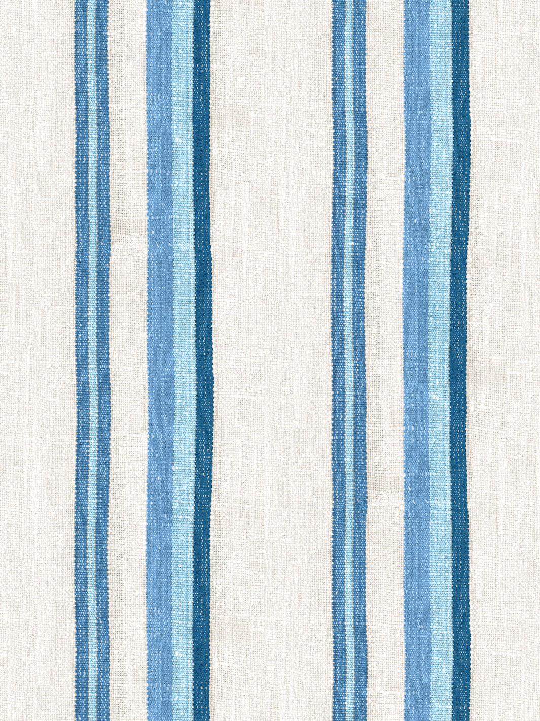 Lingua Franca 'Life is a Banquet' Blue Stripe Wallpaper - Perfect for Dining Rooms, Bedrooms & Home Offices