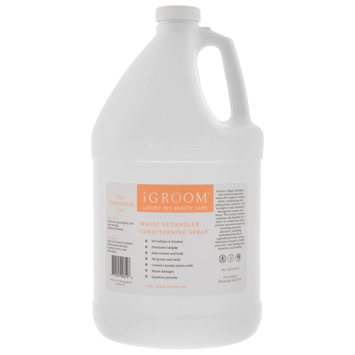iGroom Magic Detangling Dog Conditioning Spray - Protein Sealer for Soft & Shiny Coat | Made in USA | 1 Gallon | Pet Grooming & Detangling Solution for Daily Care & Show Prep