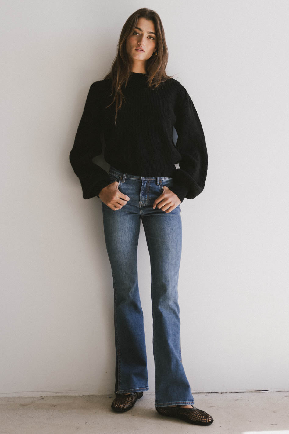 Black Amber Knit Sweater for Women - Cozy Winter Pullover | Perfect for Casual Outfits, Office Wear & Holiday Gatherings