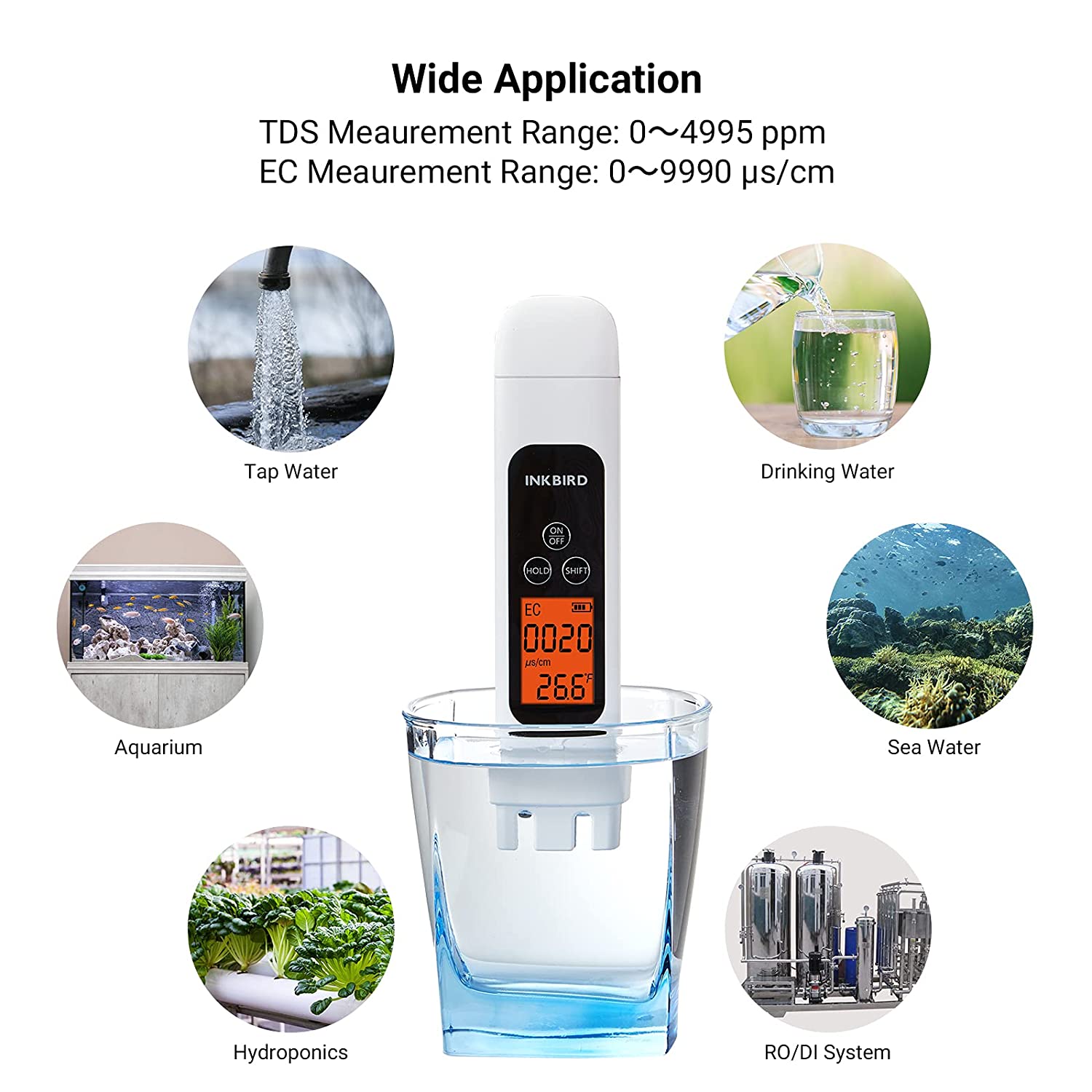 ITDS 01 Digital Water Quality Tester - Accurate pH, TDS & Temperature Meter for Drinking Water, Aquariums & Pools | Home, Lab & Outdoor Use
