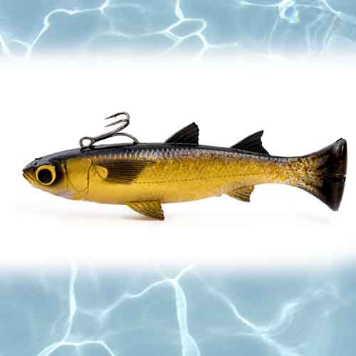 Savage Gear Loose Body Pulse Tail Mullet Fishing Lure 4 Inch - Saltwater & Freshwater Bass Trout Fishing Bait for Casting and Trolling