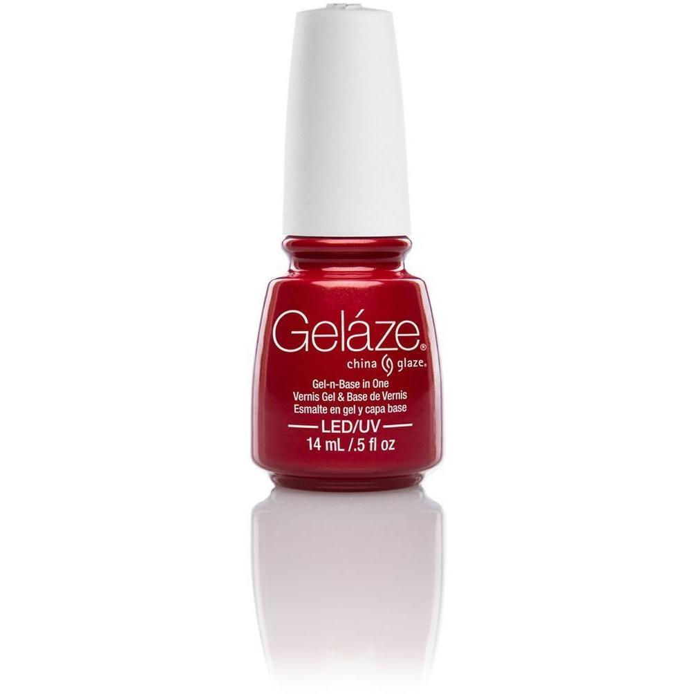 China Glaze Gelaze Long Lasting Nail Polish - Red Pearl #81635 (0.5 oz) for Professional Salon & At-Home Manicures