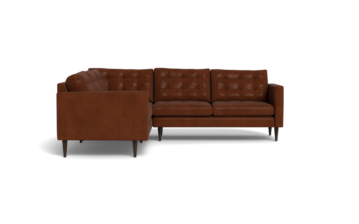 Wallace 102 Genuine Leather Corner Sectional Sofa - Modern L-Shaped Couch for Living Room, Family Room & Home Theater