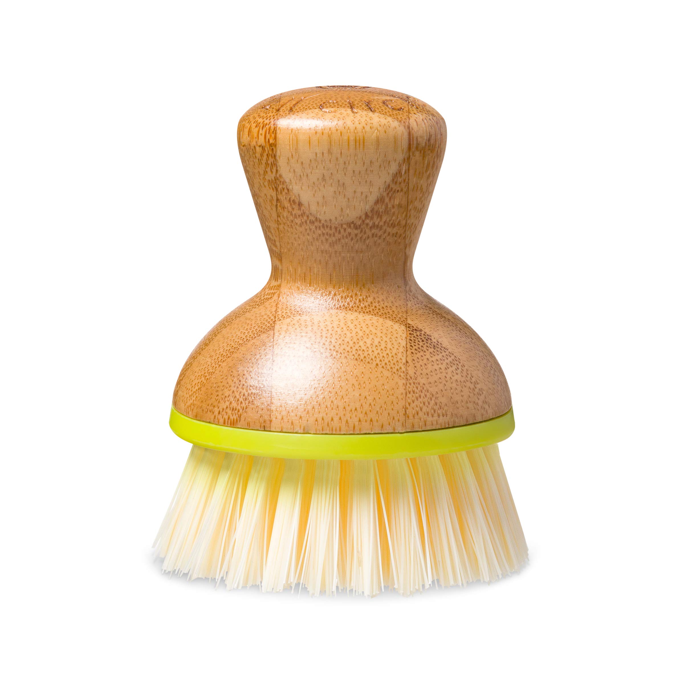 Eco-Friendly Bamboo Dish Brush with Ergonomic Handle - Natural Green Cleaning Brush for Kitchen, Dishes, Pots & Pans - Sustainable & Biodegradable Cleaning Tool for Home, Camping & RV Use