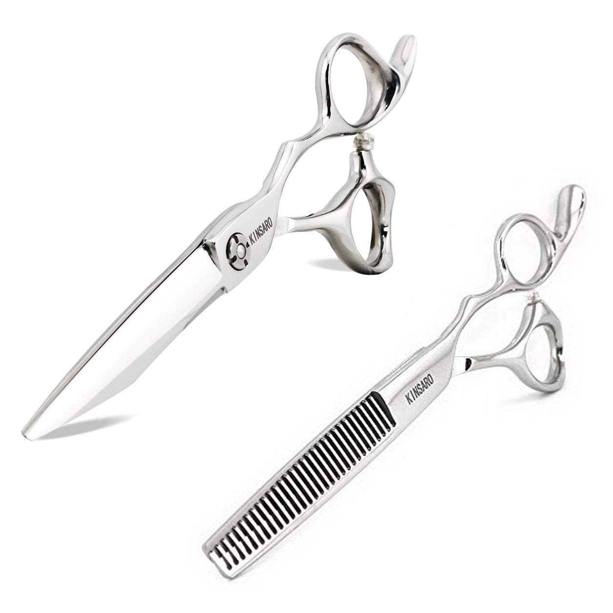 Professional Hair Cutting Scissors 6 Inch & Thinning Shears 5.5 Inch Set - Sharp Stainless Steel Hairdressing Shears for Salon, Barbershop & Home Haircut Use - Perfect for Stylists, Barbers & DIY Hair Trimming
