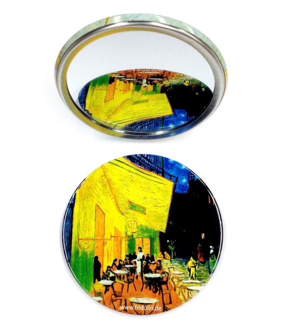 Van Gogh Cafe Terrace at Night Wall Mirror - Double-Sided Fine Art & Functional Mirror for Home Decor, Living Room, Bedroom, or Office