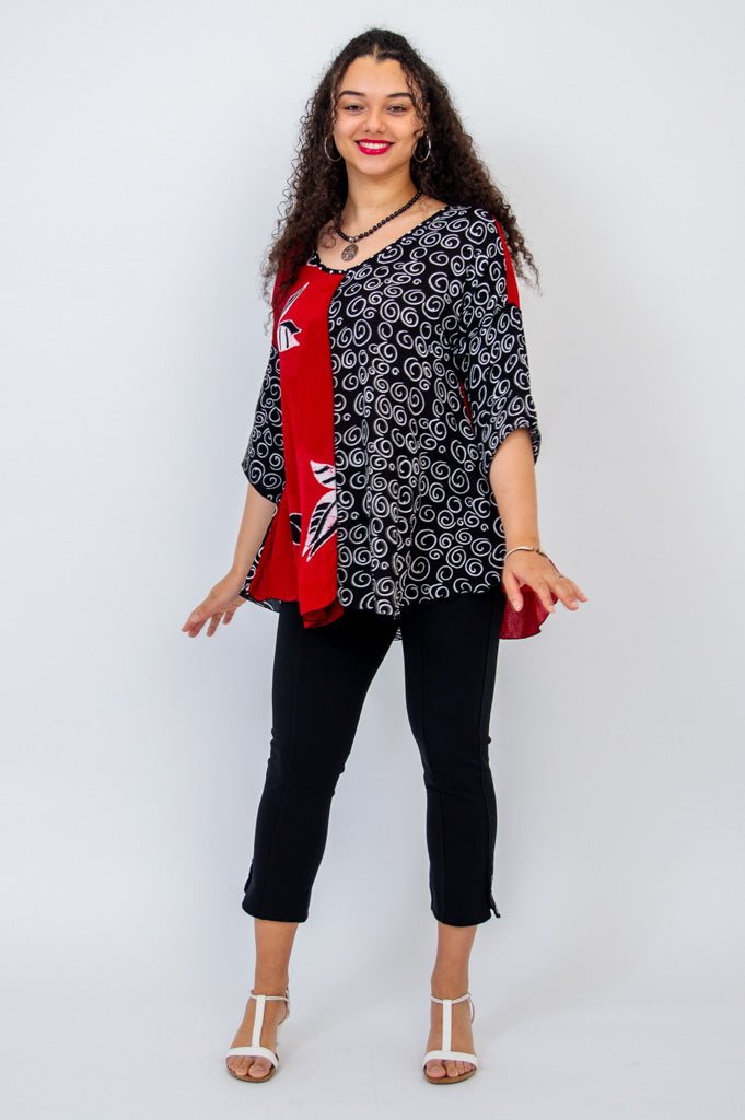 Gayle Top Lattice Mix Women's Fashion Blouse - Perfect for Casual Outings, Dates & Summer Wear