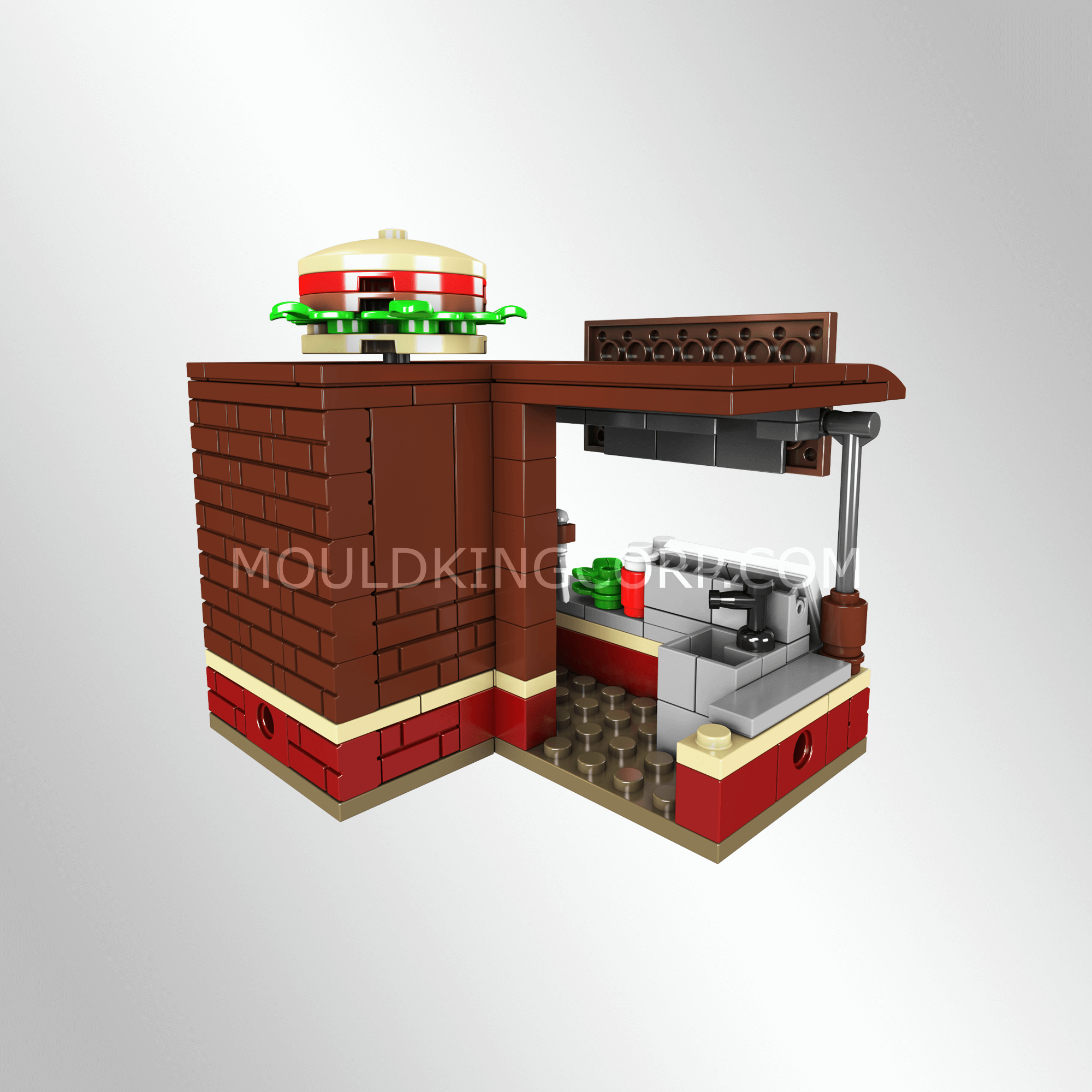 Mould King 24028 BBQ Stand Building Blocks Toy Set - 249 Pieces for Kids & Adults | Creative Construction Play for Birthday Gifts & Family Fun Activities