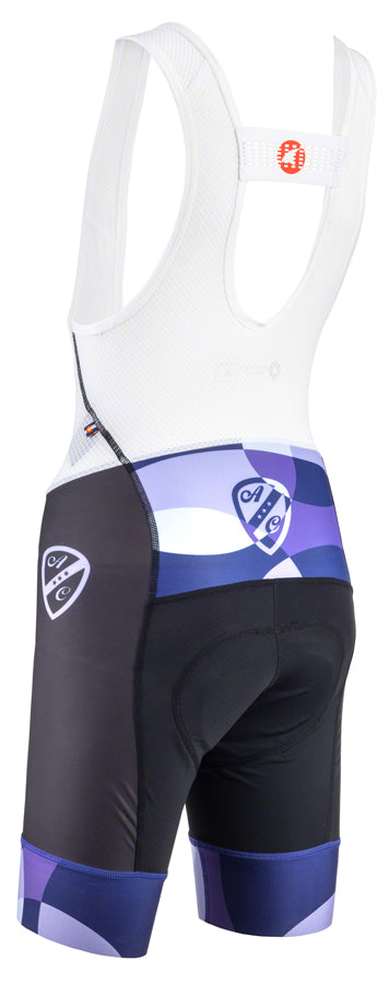 All City Dot Game Women's Cycling Bib Shorts - Breathable Padded Bike Shorts for Women in Black, Dark Purple, Purple, Lavender, Lite Blue - X Large Size for Road Biking & Indoor Cycling Training