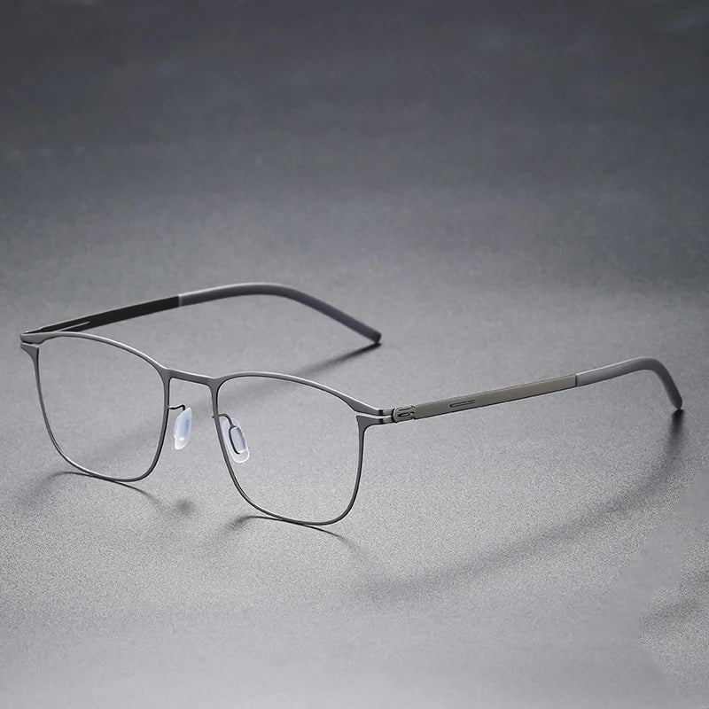 Aimee Unisex Full Rim Square Stainless Steel Eyeglasses Frame 2259 - Lightweight Durable Glasses for Men & Women - Perfect for Reading, Work, and Everyday Fashion