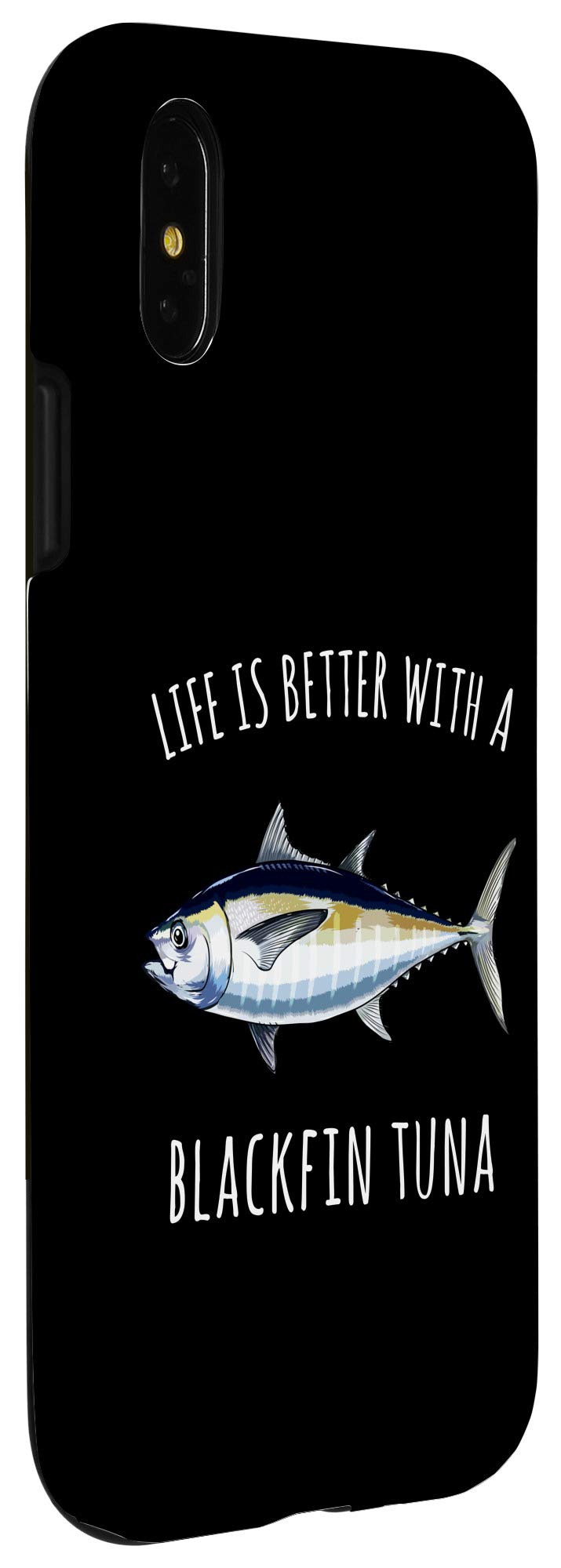Funny Blackfin Tuna Fish Case for iPhone X/XS - Protective & Unique Phone Cover - Perfect for Beach, Fishing & Marine Lovers