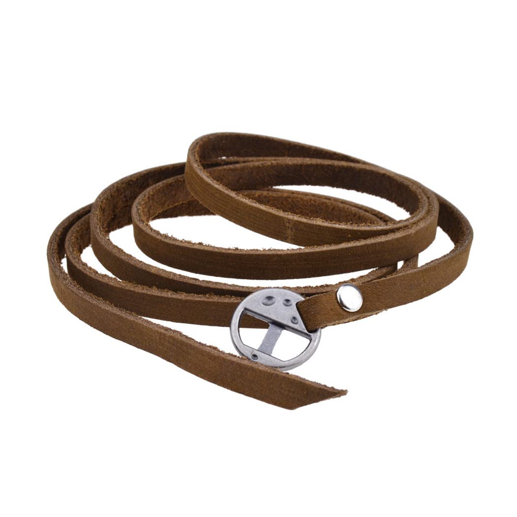 Genuine Leather Wrap Bracelets for Men & Women - Adjustable Stackable Western Boho Cuff Bracelet - Trendy Layered Jewelry for Everyday Wear & Fashion Accessories