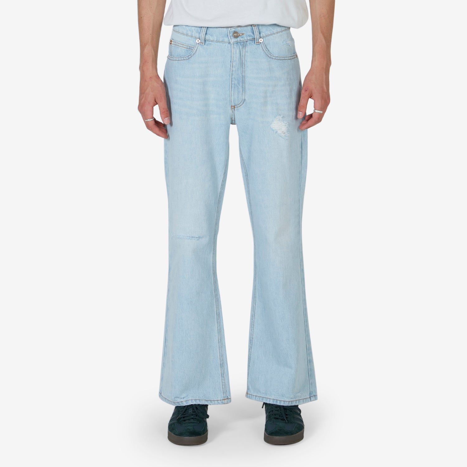 Vintage Distressed Light Blue Denim Jeans for Women - High Waisted Ripped Skinny Jeans | Perfect for Casual Outfits, Streetwear & Everyday Wear