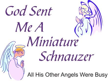 God Sent Me A Miniature Schnauzer T-Shirt - Funny Dog Lover Gift - Cute Schnauzer Owner Apparel - Perfect for Dog Walks, Pet Parties & Schnauzer Enthusiasts