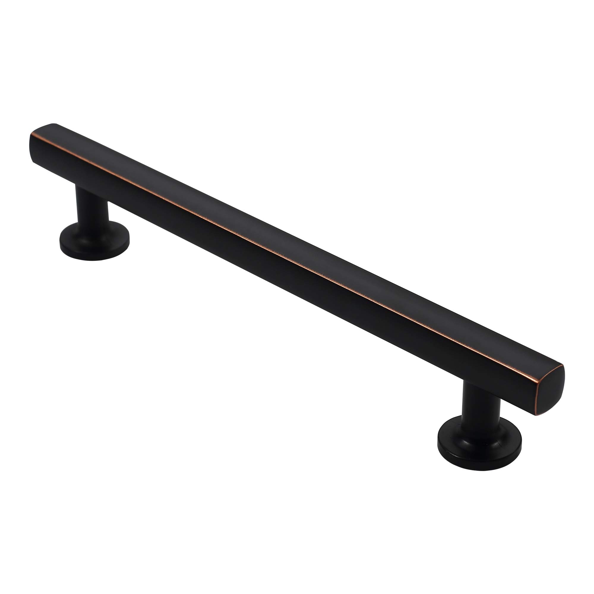 Alzassbg 10 Pack Oil Rubbed Bronze Cabinet Pulls - 6 Inch (152mm) Center to Center Straight Bar Handles for Kitchen Cabinets & Drawers - Durable Hardware Upgrade (AL3084ORB) - Perfect for Modern Farmhouse, Rustic & Traditional Kitchen Remodels