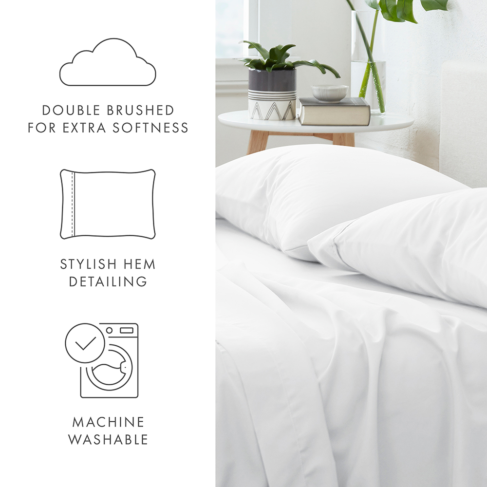 2-Piece Soft & Breathable Pillowcase Set - 100% Cotton Bedding for Comfortable Sleep - Perfect for Home, Hotel, and Travel Use